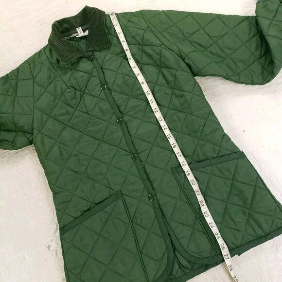 Lavenham Quilted Equestrian Jacket Womens US Size 10 Green - Picture 5 of 9